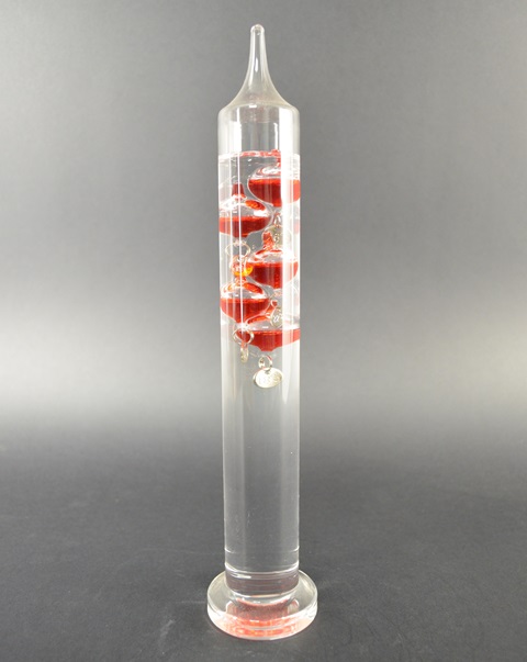 Galilei Thermometer 28 cm, Rot