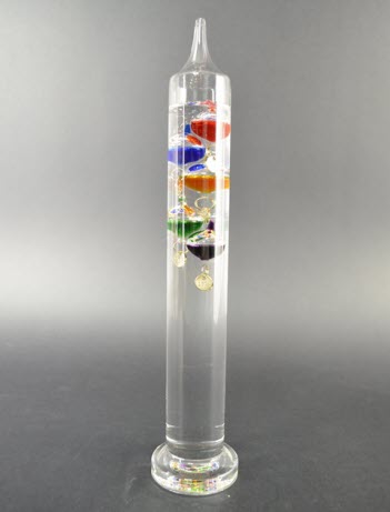 Galilei Thermometer 28 cm, Bunt