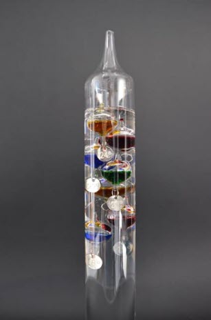 Galileo Thermometer 44 cm – Multicolour, met 7 Bollen