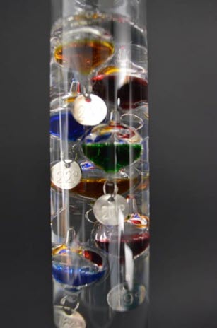 Galileo Thermometer 44 cm – Multicolour, met 7 Bollen